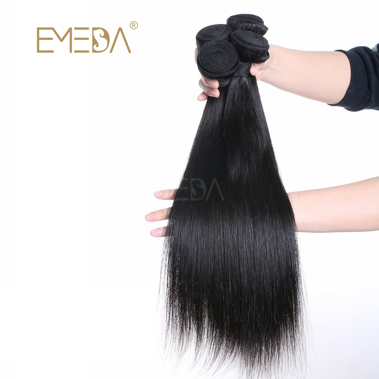 Peruvian Virgin Straight Hair Bundles Silky Smooth Cuticle Aligned Factory Supply Weave  LM406